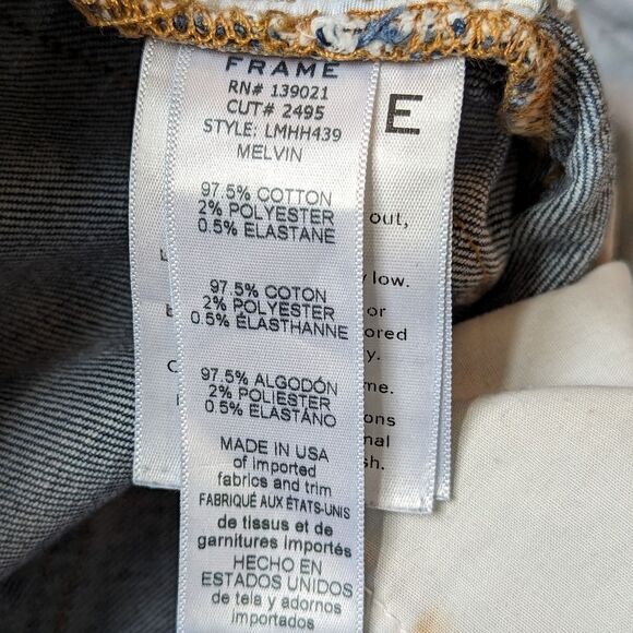 FRAME L'Homme Slim Fit Heritage Jeans in Melvin 139021 sz 33 x 32 - Picture 12 of 16